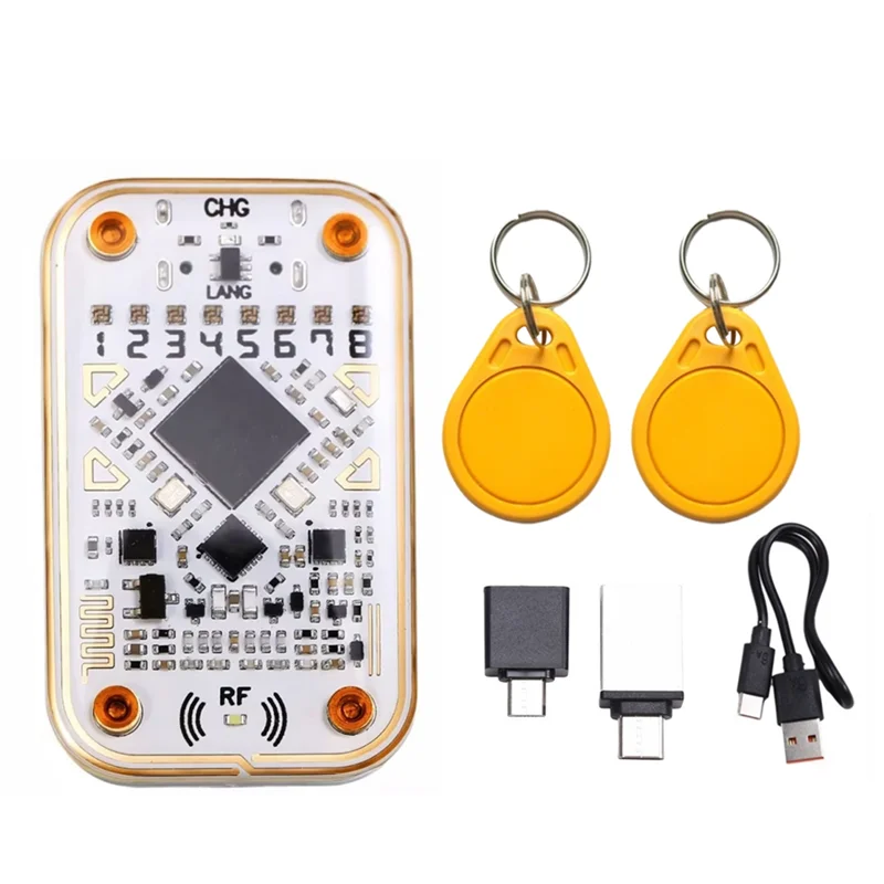 LXYB18B Chameleon Ultra RFID Smart Chip Reader+2XCUID Keychain Smart Card Emulator 125K 13.56Mhz IC ID Card Decode Tool
