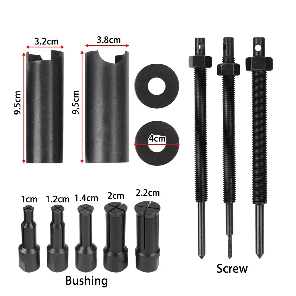 12pcs Motorcycle Inner Bearing Extractor Remover Puller Auto Gear Remover Pulling Tool 5 Clamps 9-23mm for Car Steering Wheel