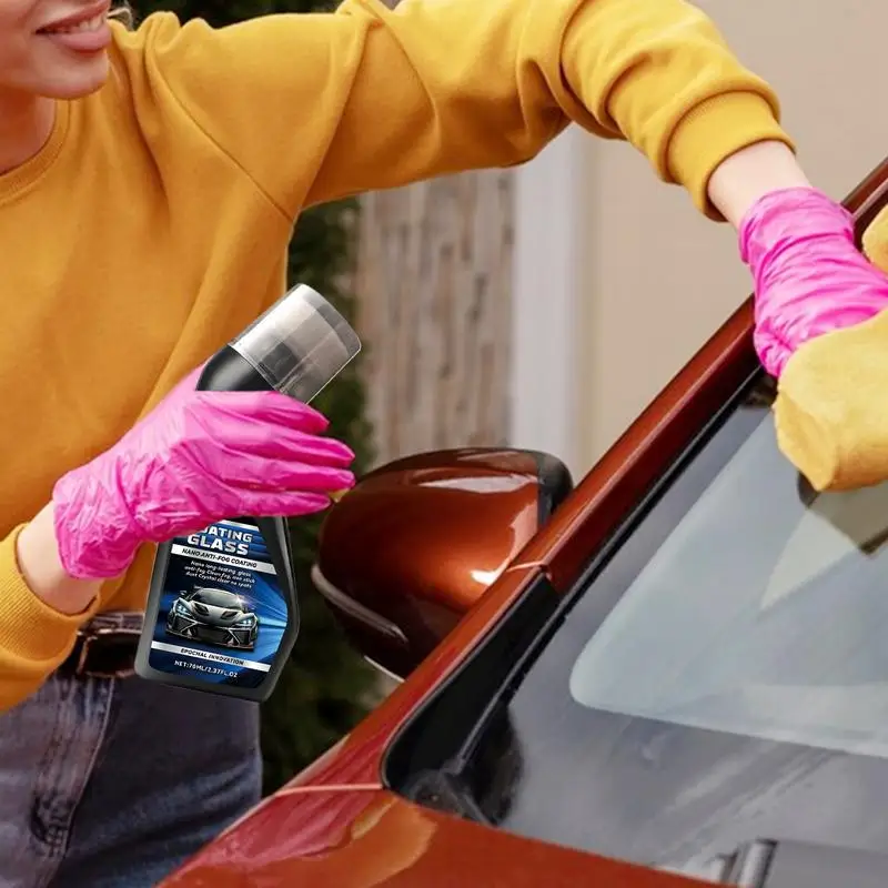 Glass Coating For Cars 70ml Anti Fog Glass Cleaner Waterproof Protective Coating Agent Water Defogger Solution For Automotive