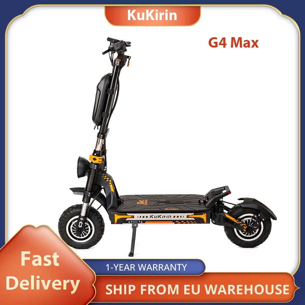 KuKirin G4 Max Electric Scooter 2*1600W Hub Motor, 60V 35.2Ah Battery 12