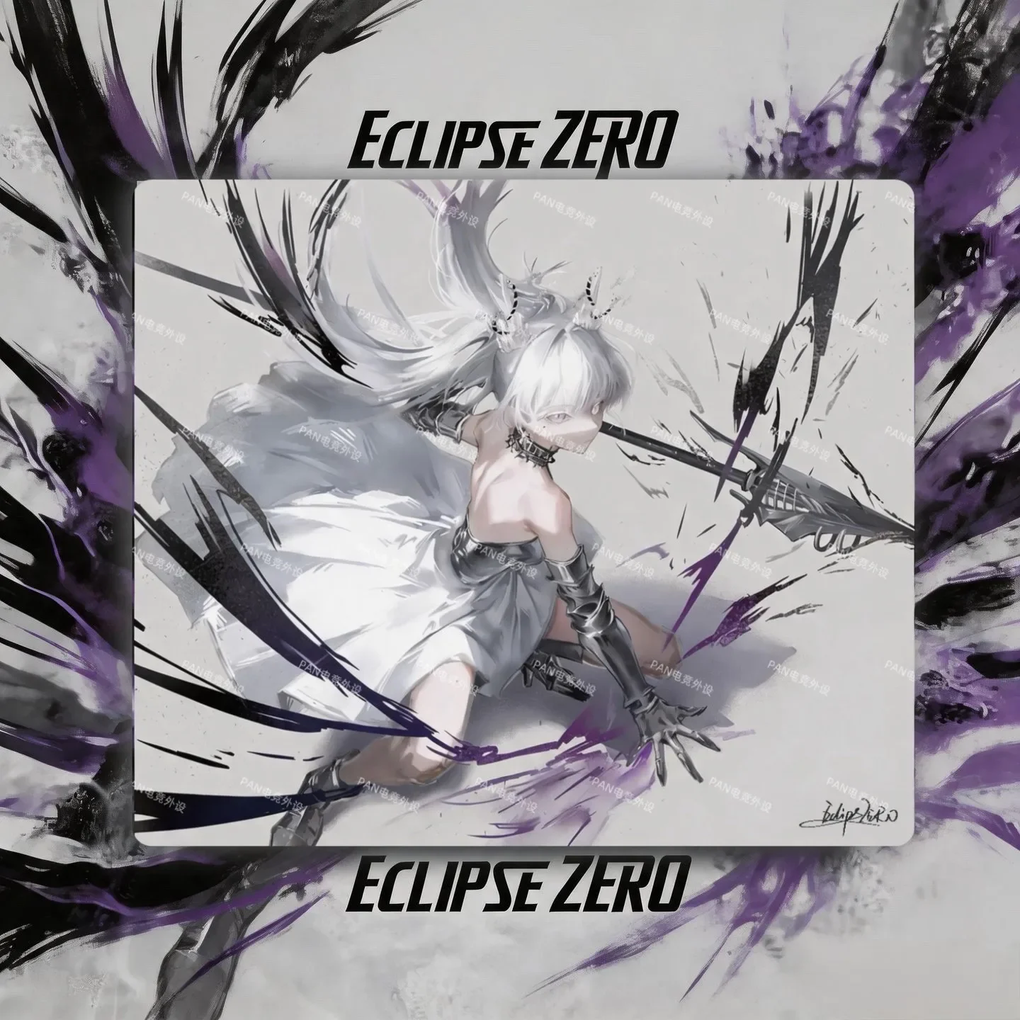 Eclipse Zero Sun Shower Tempered Glass Mouse Pad 490x420mm Large Anime Gaming Desk Mous Mat for FPS Esports PC Gamer Accessory