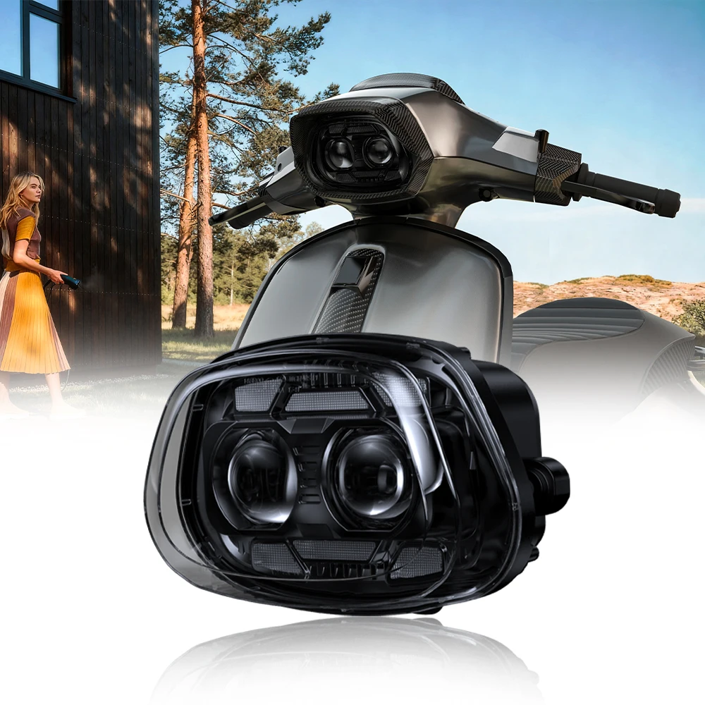 Motorcycle LED Headlight for Vespa Sprint 150 Sprint150 SPRINT 2017-2024 12V DRL Front Driving Light Headlamp Accessory