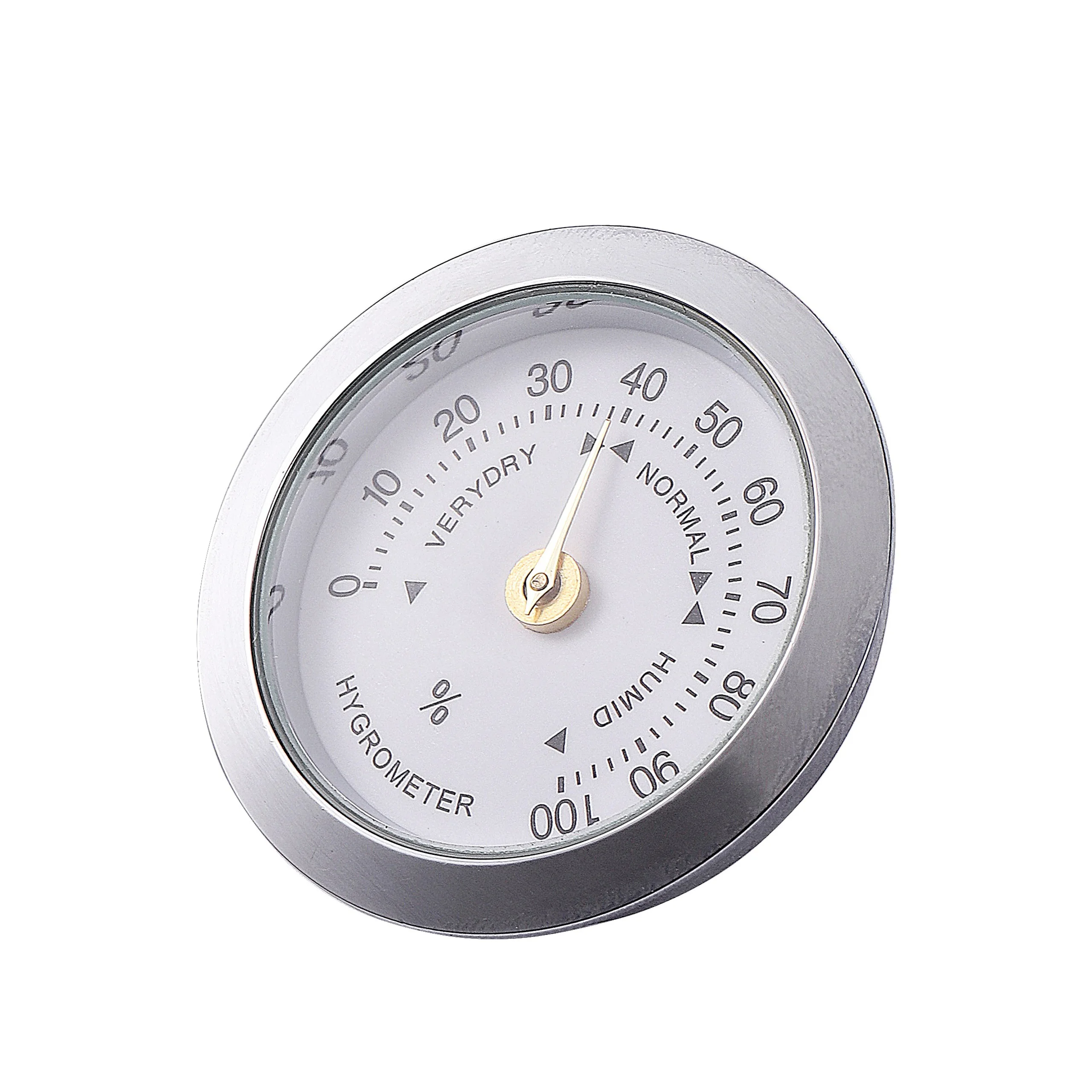 Metal Hygrometer Mechanical Movement Physical Induction Poultry Hatching Indoor Moisture-proof Monitoring Pointer Hygrometer 1Pc