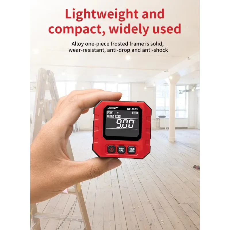 أداة قياس الزاوية الامتزاز المغناطيسي NF-566S ليزر مزدوج الجوانب عالي الدقة شاشة ديجيتال الميل