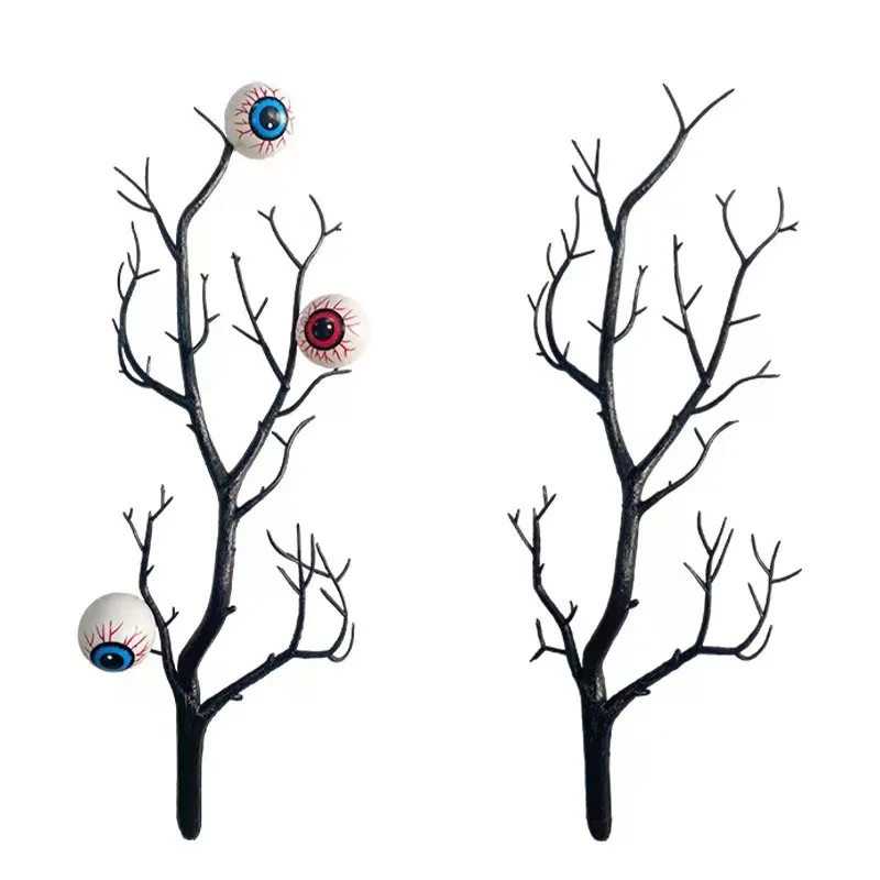 

Halloween Simulation Dead Branches Halloween Black Fake Branches Eyeball Holiday Atmosphere Interior Decoration
