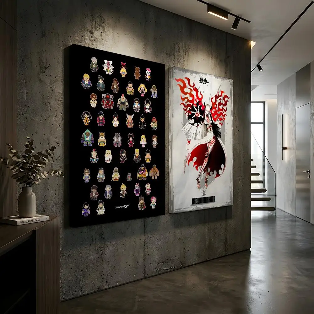 Game TEKKEN Framed Wall Painting Framed Canvas Wall Art Waterproof Wall Decor For Living Room Bedroom
