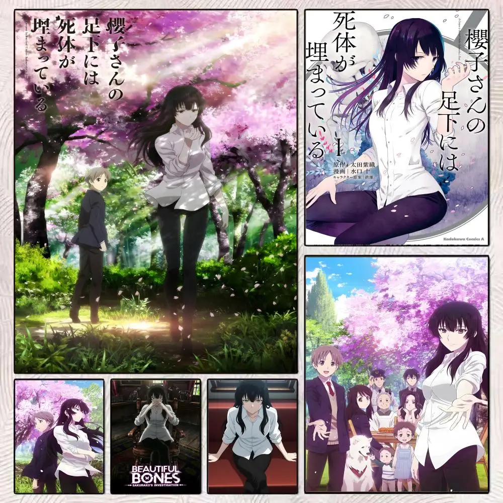 

B-Bones -Sakurako's Investigation Poster Home Living Bed Room Bar Hallway Sticky Wall Art Printing Waterproof Aesthetic Decor