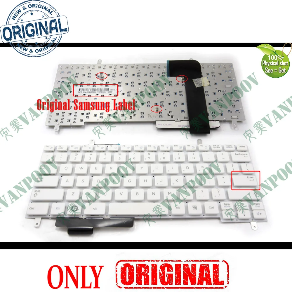 Genuine New Notebook Laptop Keyboard for Samsung NP- N210 N220 White US Version - CNBA5902706