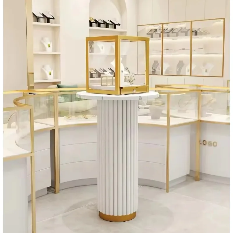 

High Quality Gold Jewelry showcase Display Cases Store with Led Light