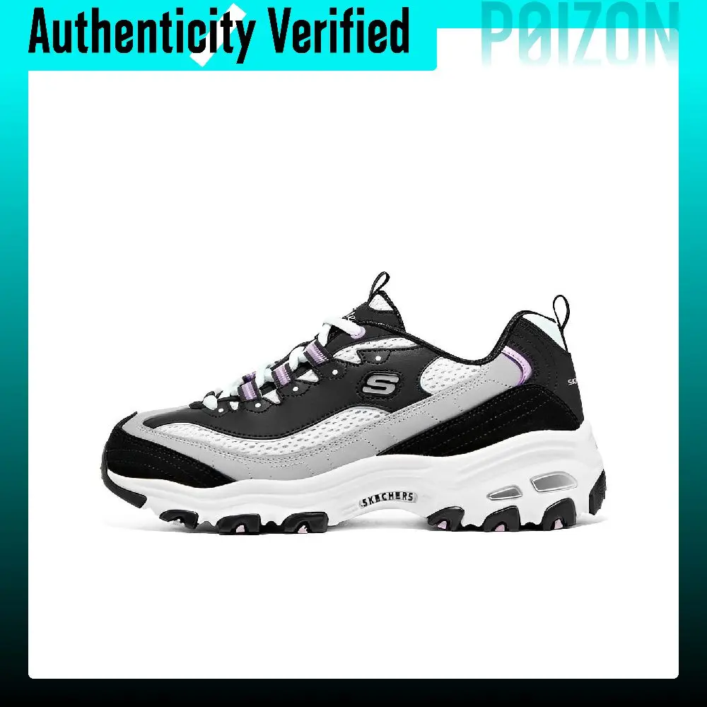 Skechers D'Lites 1.0 Little Ice Bear Oolong Bubble Ice Textile, Synthetic Leather 896209-BKPR