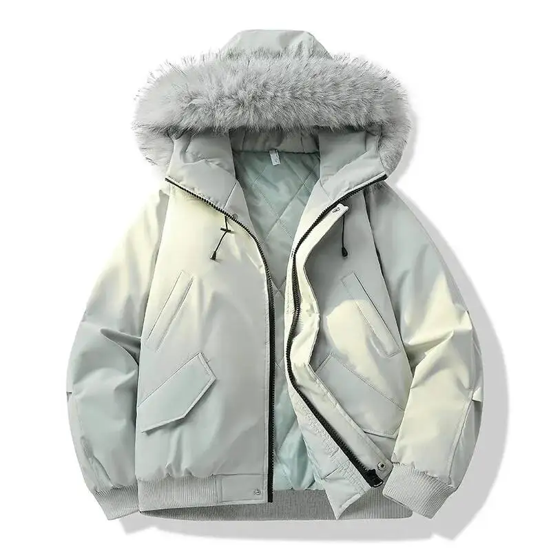 

Winter Outdoor Warm Men Parkas Thicken With Hood Windproof Outerwear Comfortable All-Match Zipper Cotton Coats Fashion Quality