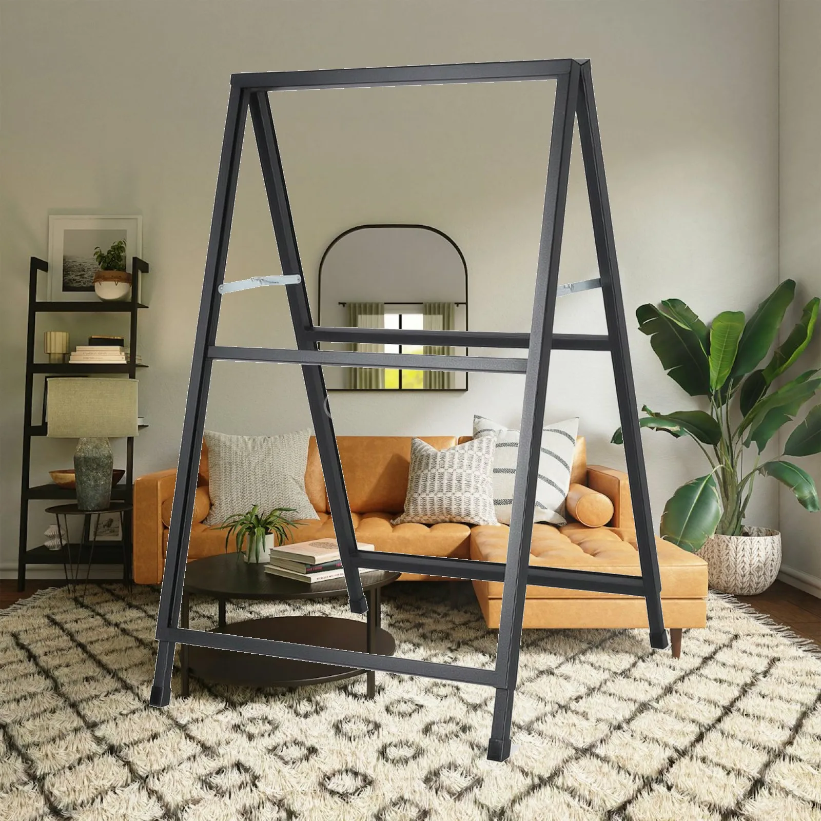 Folding Triangular Frame Poster Display Stand Sturdy for Seasonal Advertising