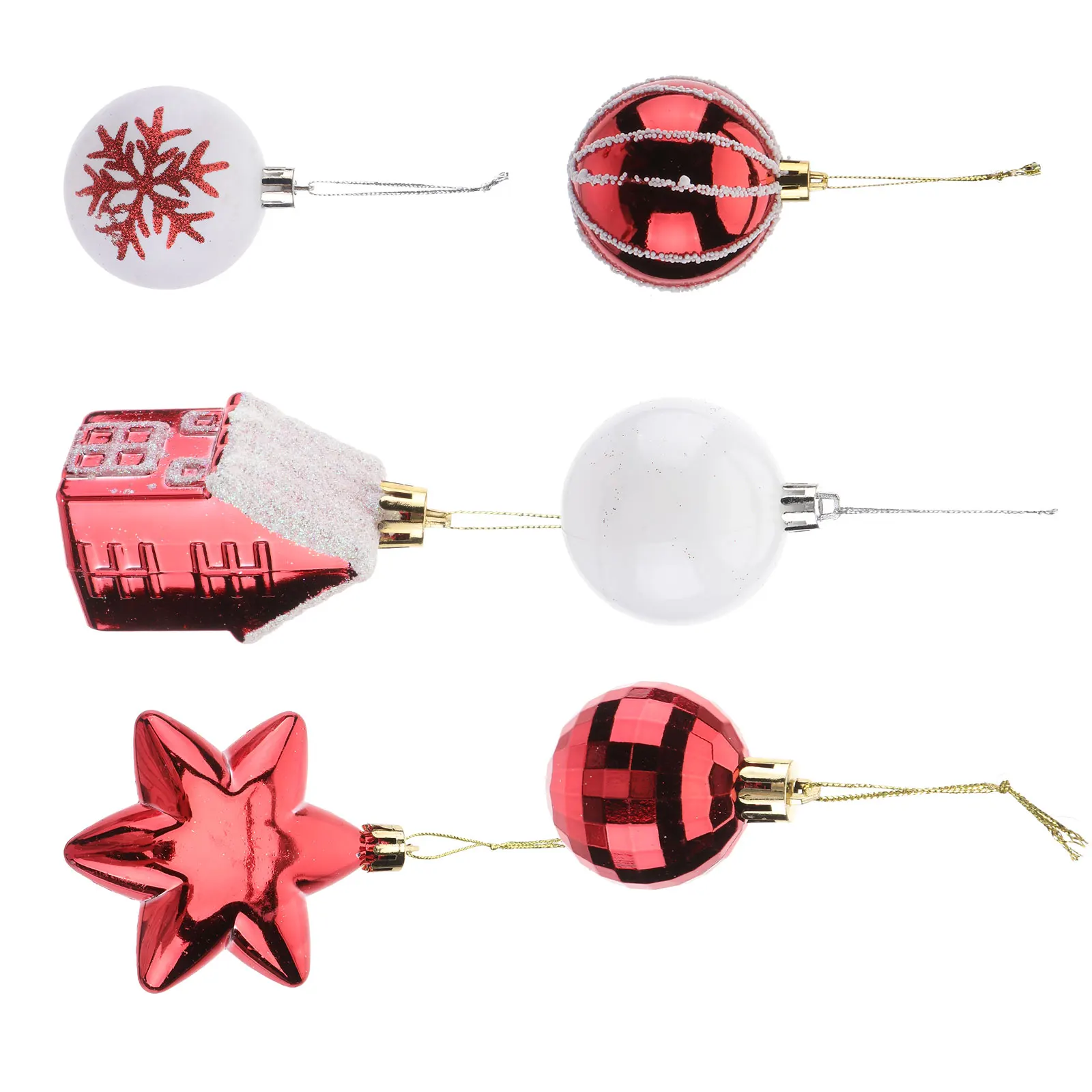 

28pcs Christmas Ball Ornaments Decorative Hanging Pendants Xmas Tree Party Supplies New Year Gifts Transparent Balls Festive