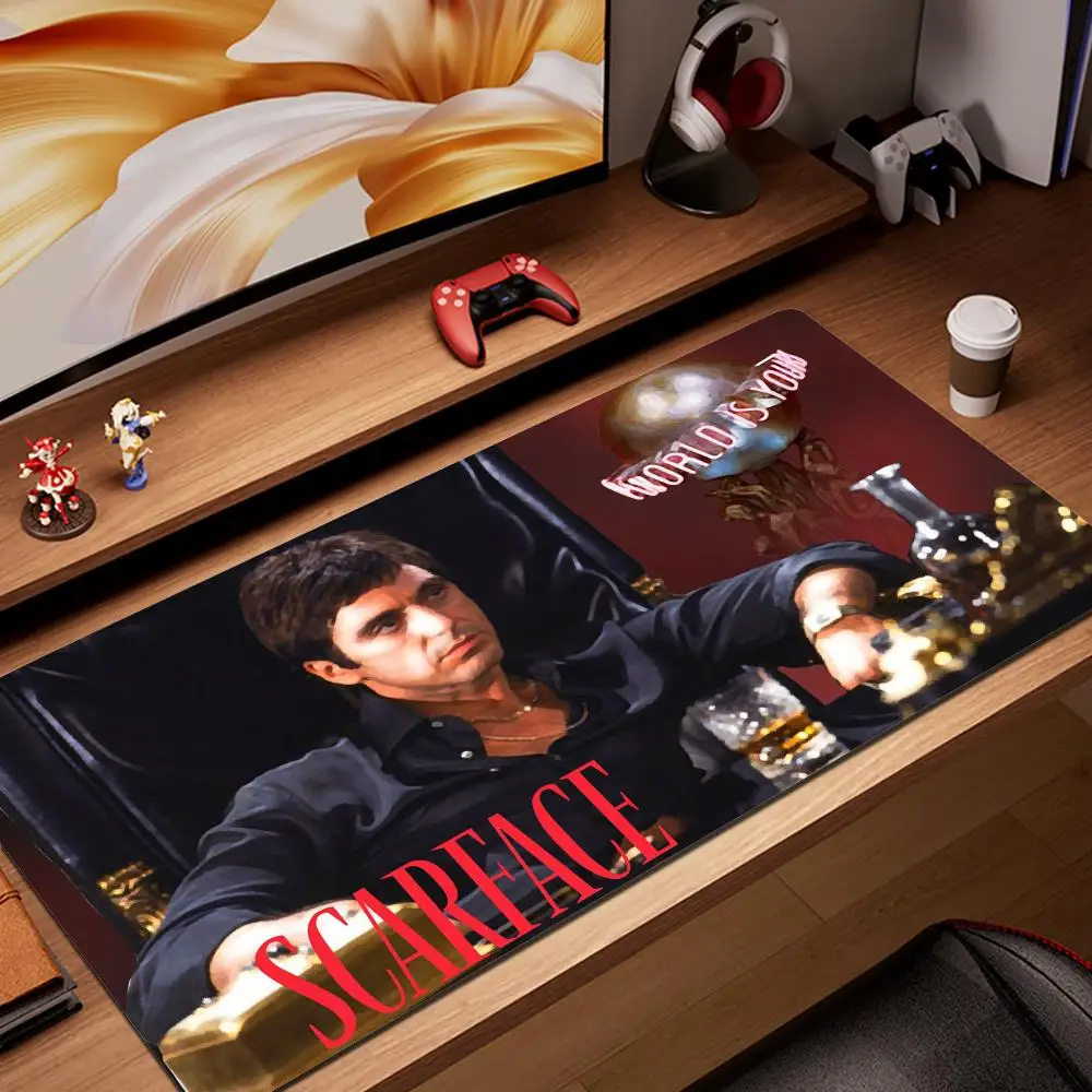 Scarface 1983 Film A-Al P-Pacino Movie Mouse Gamer Pc Gaming Accessories Large Mouse Pad Mausepad Non-slip Mat Deskmat Mousepad