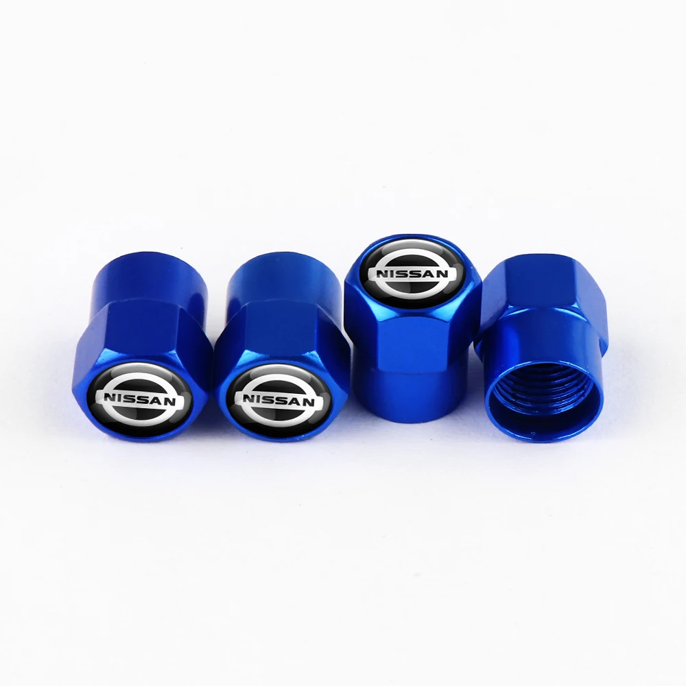 4pcs auto Metal Wheel Tire Valve Caps Stem case For Nissan Sylphy Cube Juke Rogue Micra Qashqai Altima Maxima Sentra accessories