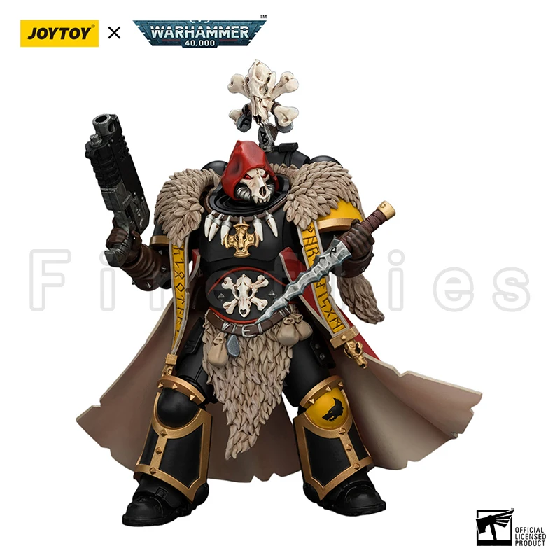 JOYTOY 1/18 Action Figure 40K Space Wolves Wolf Priest with Absolvor Bolt Pistol and Crozius Anime Model Toy