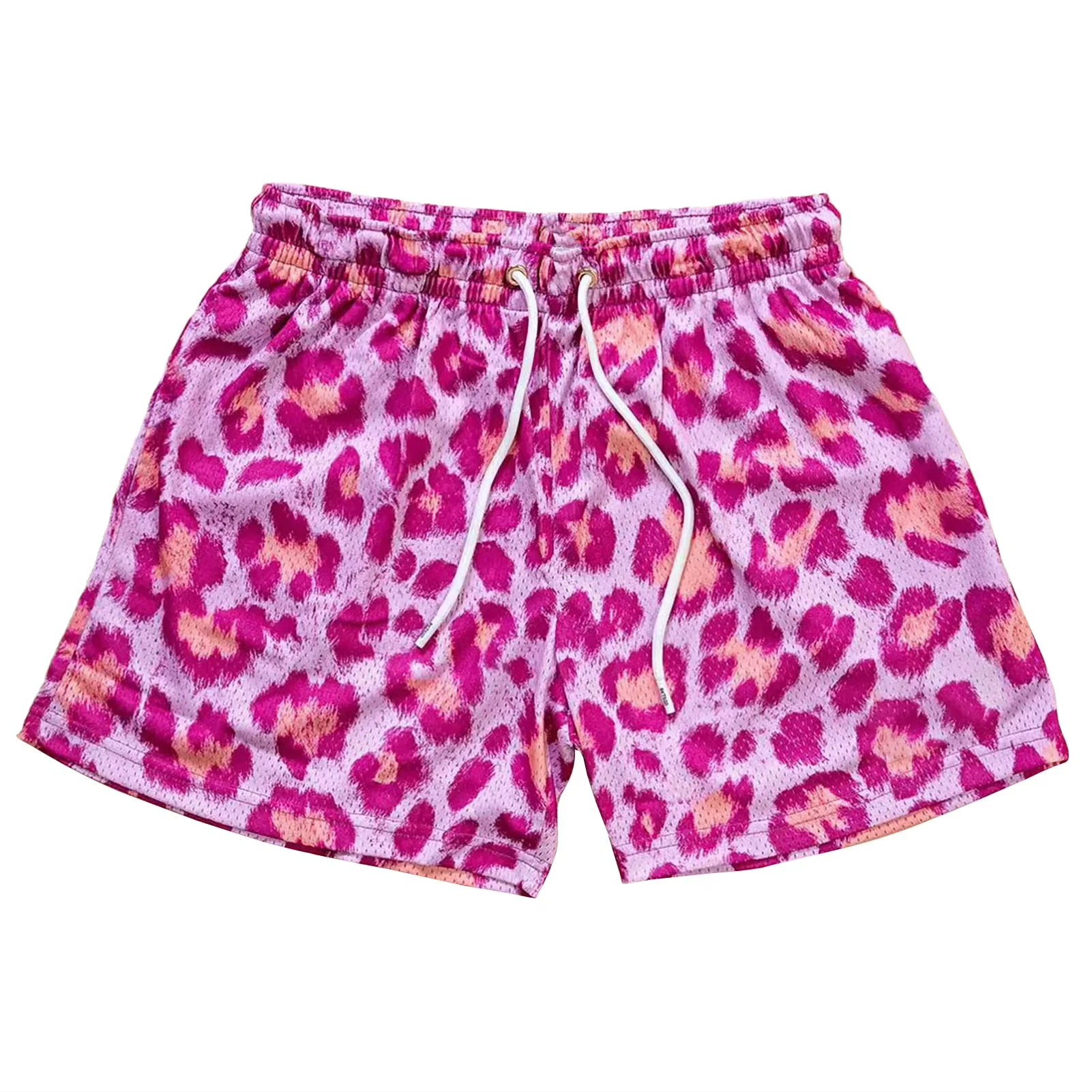 Sommer Herren-Shorts Leopardenmuster Strandshorts Klassische Modische Lockere Basketball-Sportshorts für Männer