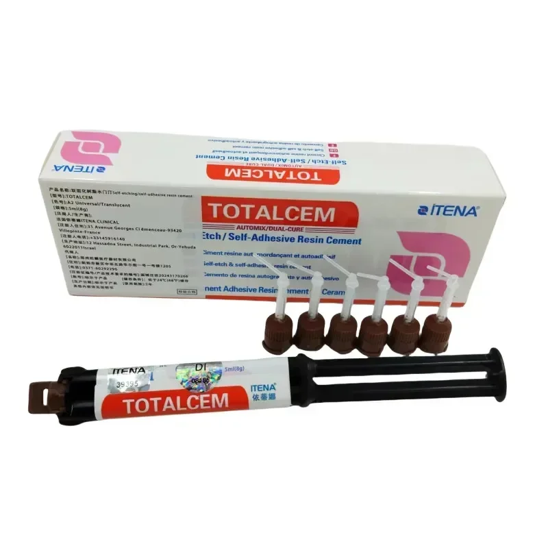 8g Dentistry Supplies ITENA TotalCem Self-Adhesive Dual-Cure Resin Cement for Permanent Crown Veneer Inlay Bonding Dental Cement