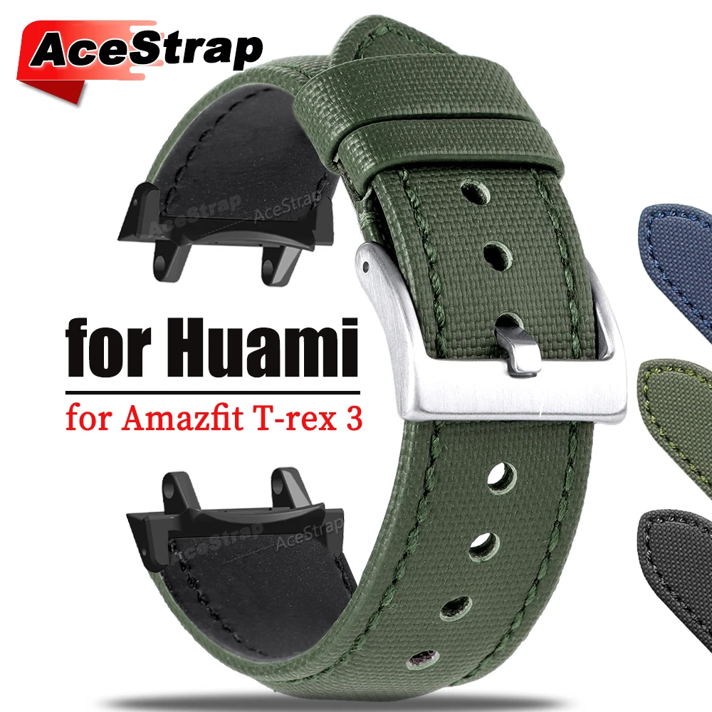حزام ساعة من النايلون لـ Huami Amazfit T-rex 3 سوار ل Tyrannosaurus Smartwatch حزام النساء الرجال معصمه الرياضة الفرقة اكسسوارات