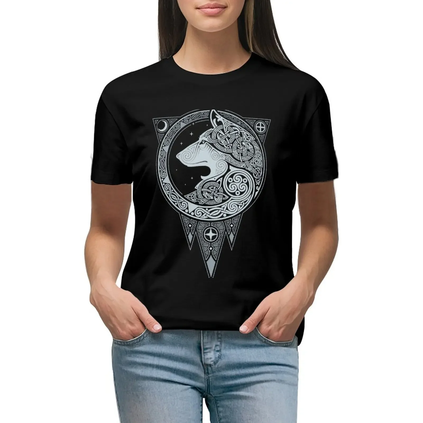 

NORSE ULV. SILVER. T-Shirt Aesthetic clothing Blouse oversized t-shirts for Women graphic tees