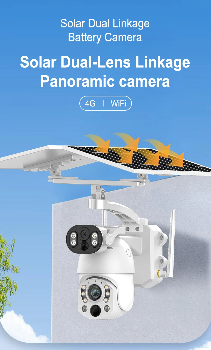 5K 99X Zoom PIR تتبع تلقائي إنذار ذكي Ubox لوحة مزدوجة عدسة مزدوجة كاميرا تعمل بالطاقة الشمسية 4g بطاقة Sim #3