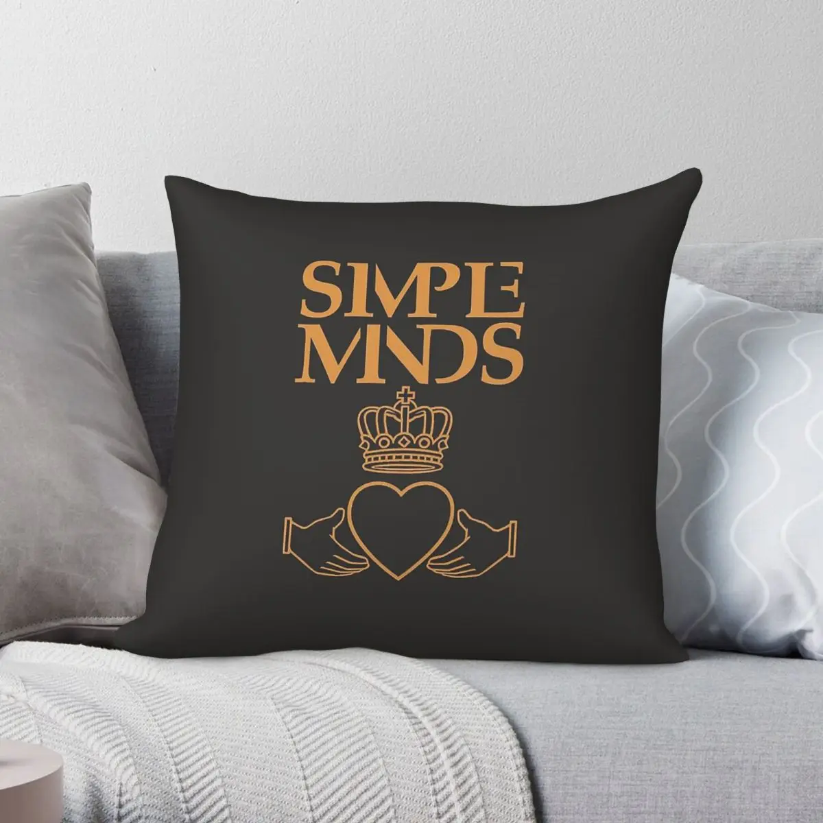 Simple Minds Band Logo Square Pillowcase Polyester Linen Velvet Pattern Zip Decor Pillow Case Bed Cushion Cover