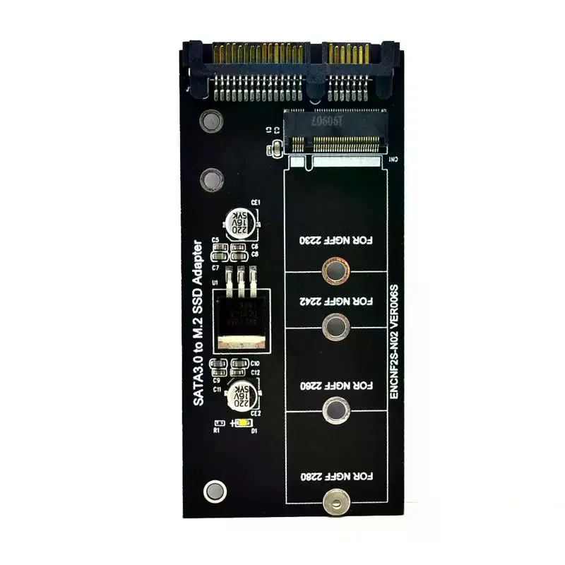 M.2 SSD to SATA Adapter Card, NVMe NGFF to SATA III 6Gbps Converter, M-Key B-Key Compatible M2 SATA Adapter