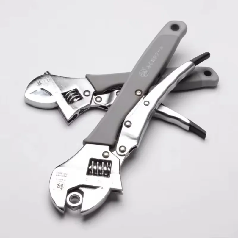 Durable Carbon Steel Adjustable Wrench with 30-33mm Jaw for Workshop and Mechanical Use