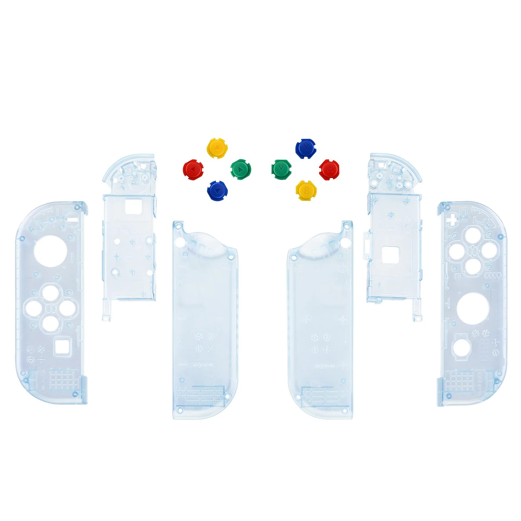 eXtremeRate Joycon Handheld Controller Housing with Full Set Buttons for Nintendo Switch JoyCon & OLED JoyCon - Glacier Blue