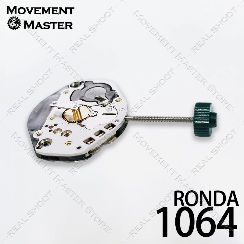 Movimento al quarzo Ronda 1064 15,3x18,2 mm Diametro 2 lancette Movimento dell'orologio dei piccoli secondi n. 321 N. 364 Batteria per riparazione