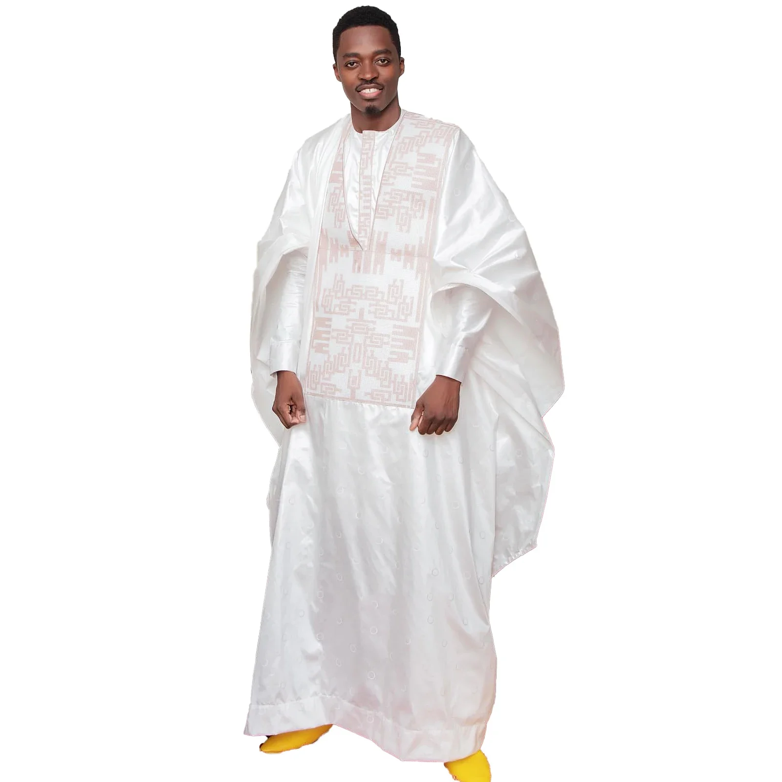 African Clothes For Man Bazin Riche Embroidery Design Top Long Sleeve