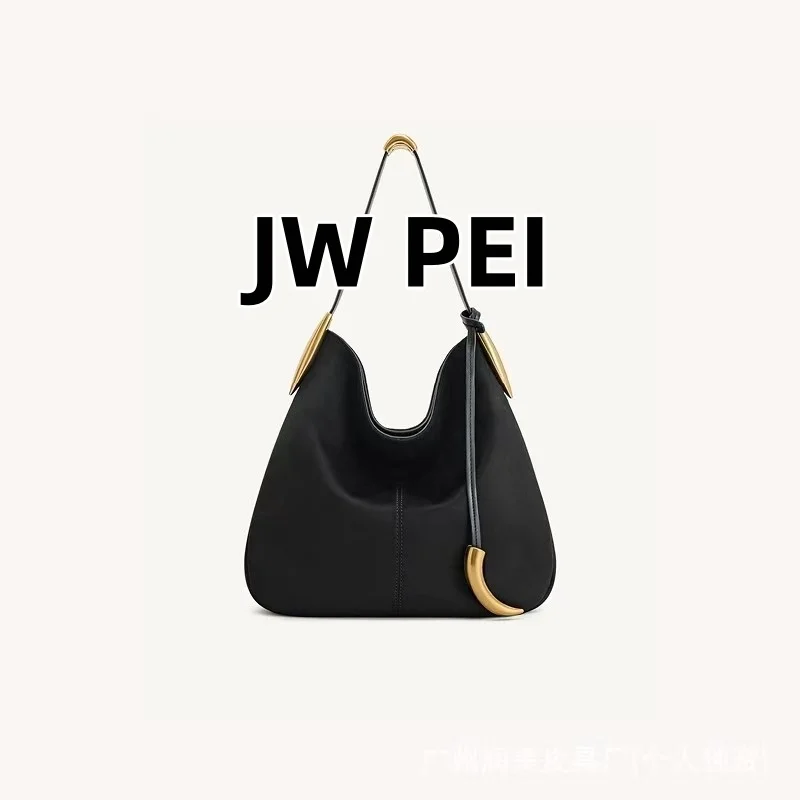 

JW PEI Fashion Solid Color Casual Large Capacity Crossbody Bag Women's Simplicity Metal Ornament Single-shoulder Hobo Bag