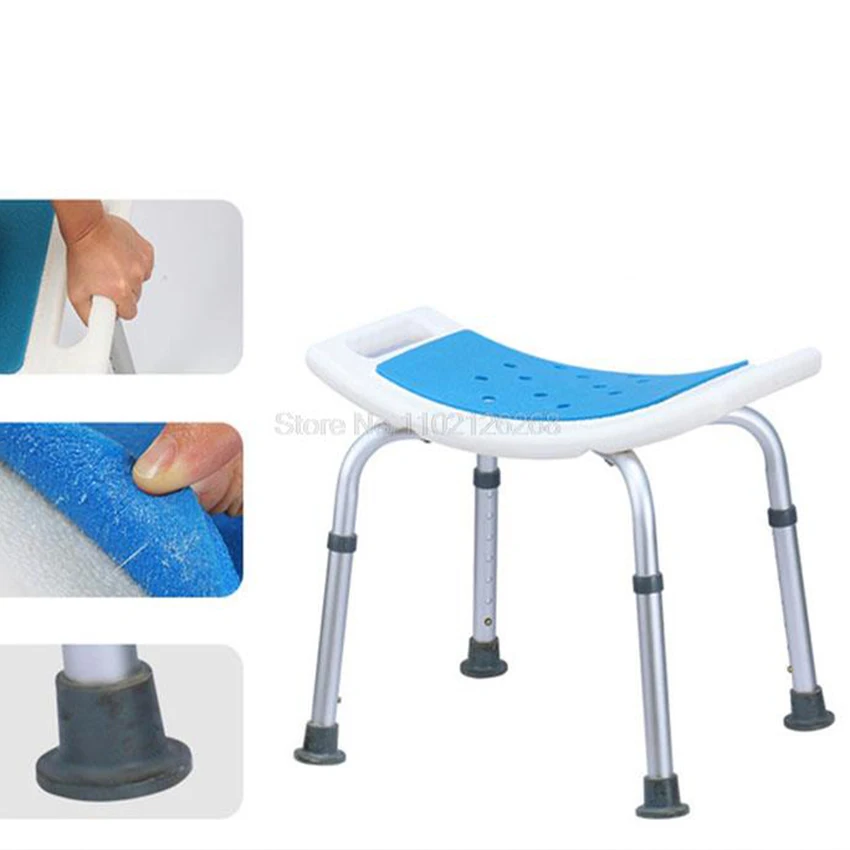 

Adjustable Bathroom Stool Chair Shower Bath Chair for The Elderly Kids Pregnant Shower Stool