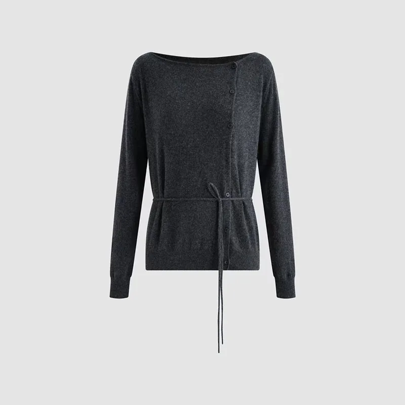 Women's Wool Strapless Off-the-Shoulder Top, Long-Sleeve Single-Breasted Knit Sweater, High-Quality Wool Sweater, 2026, New y2k