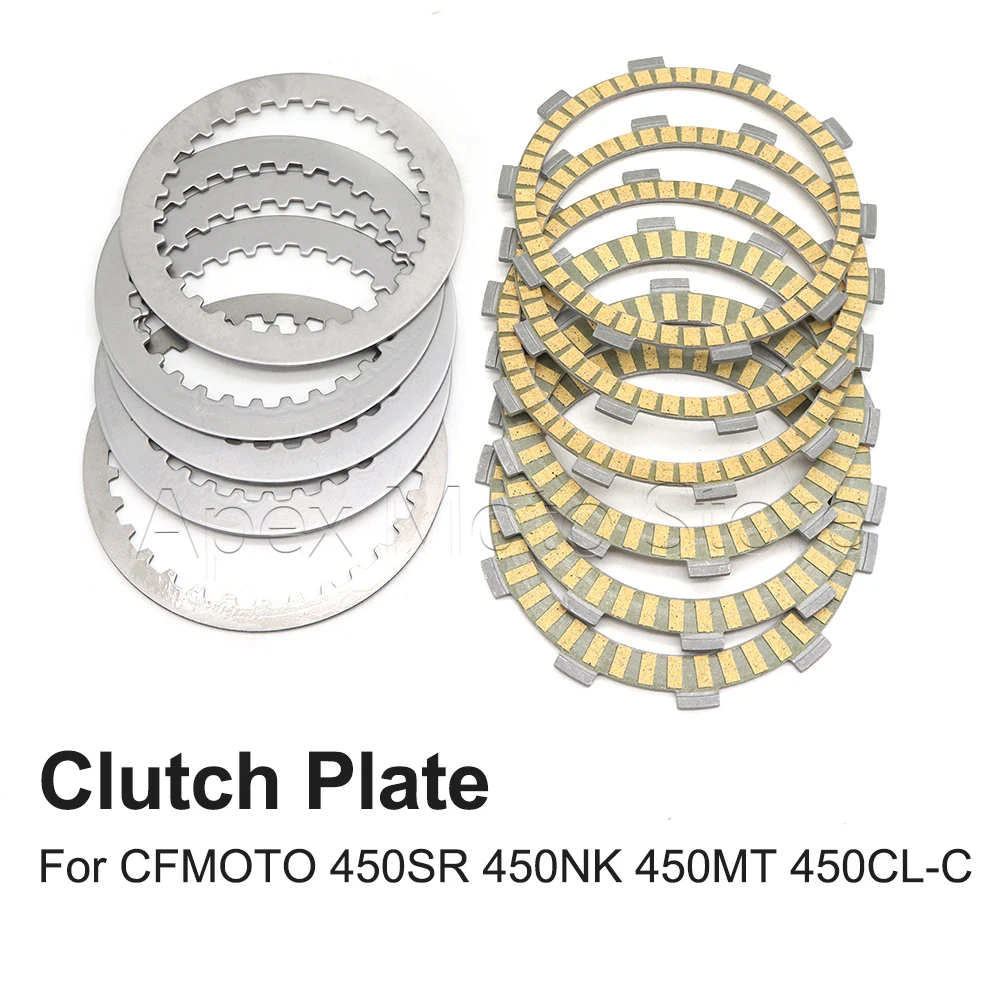 

Motorcycle Accessories Clutch Plate Steel Plate Friction Disc Kit For CFMOTO 450SR 450NK 450MT 450CL-C 450 SR NK MT 450CL
