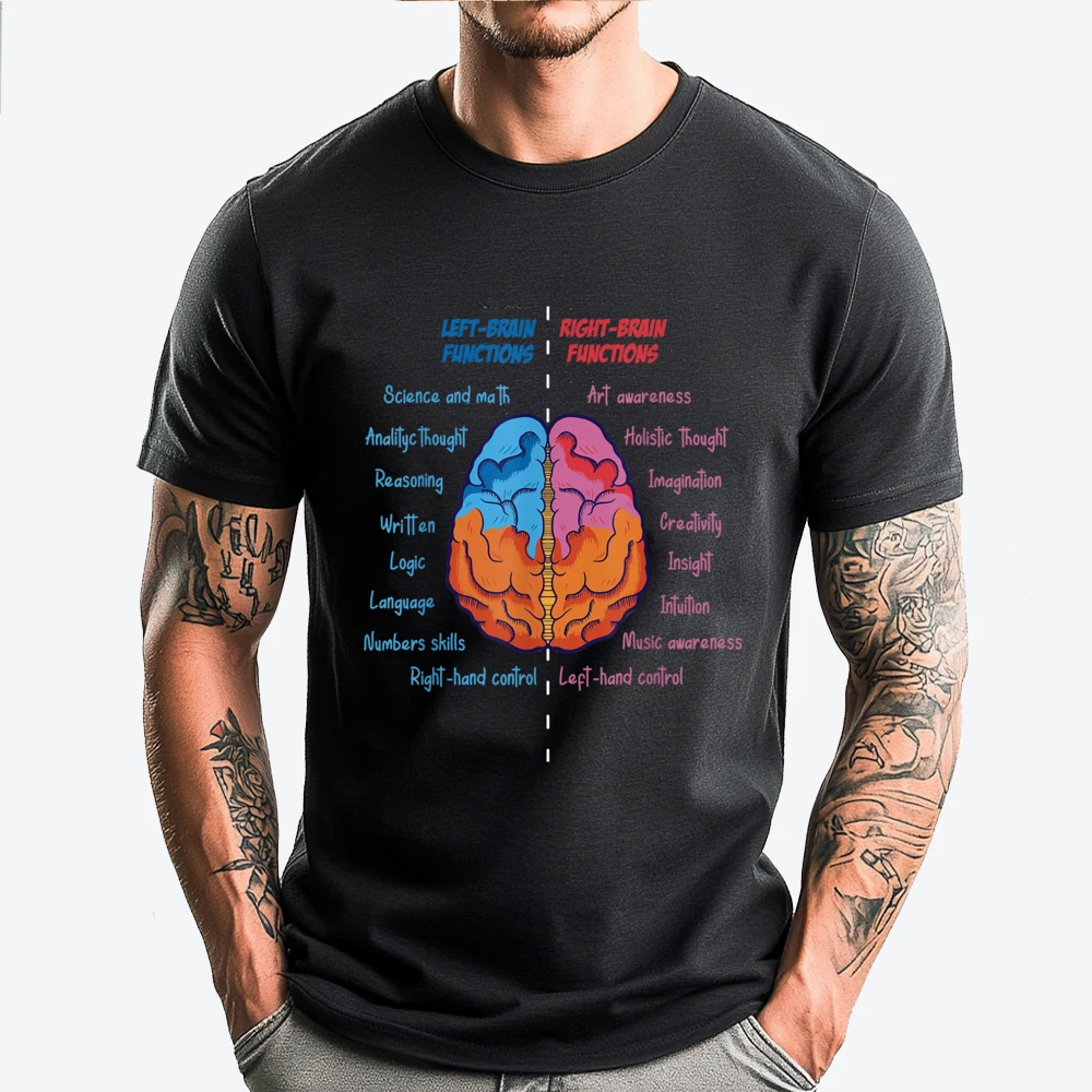 

Anatomy of the brain functions brain parts psychology Funny Shirts T Shirt Men Harajuku Valentine's Day Tops & Tees