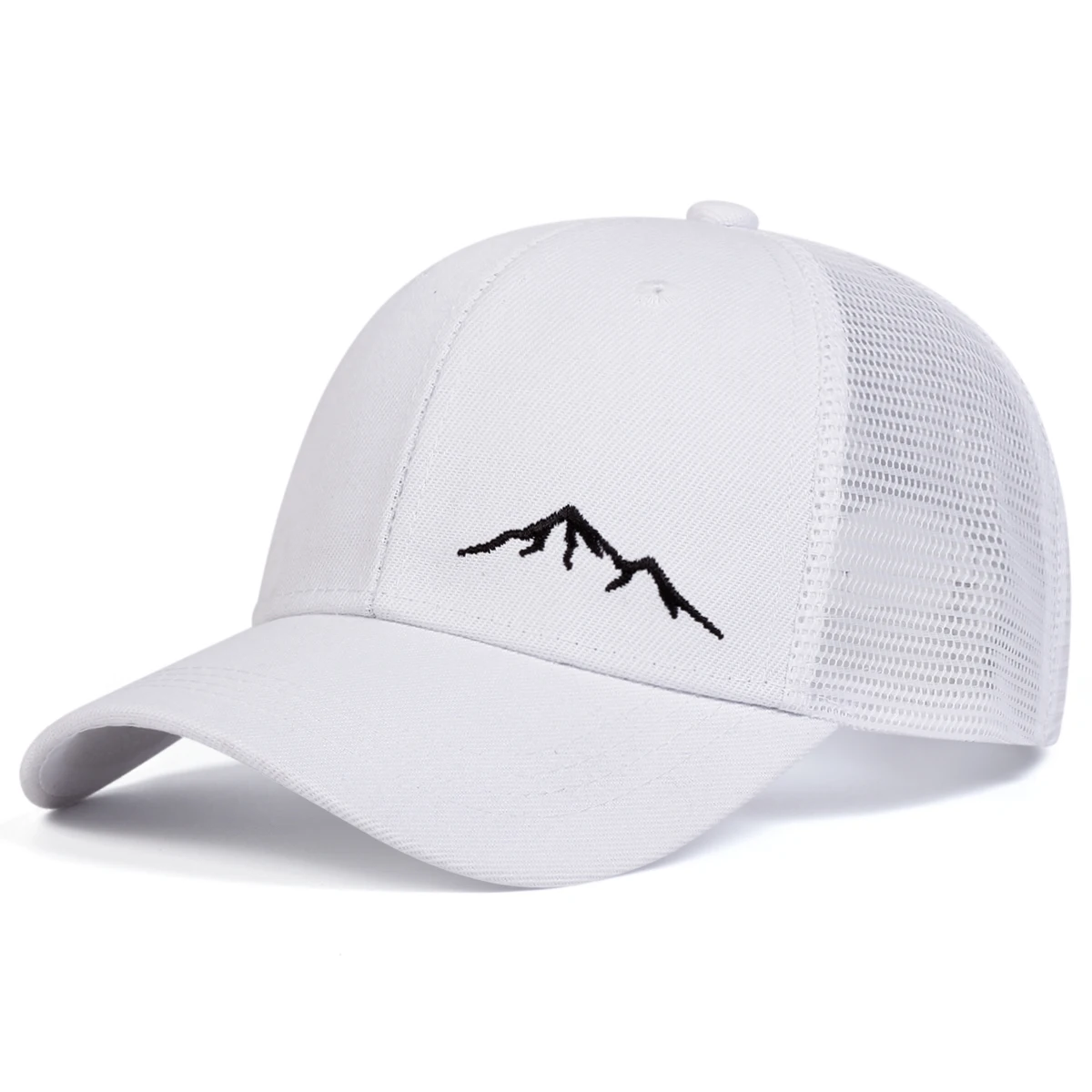 Unisex Minimalist Mountain Embroidery Baseball Net Caps Spring and Summer Outdoor Adjustable Casual Hats Sunscreen Hat