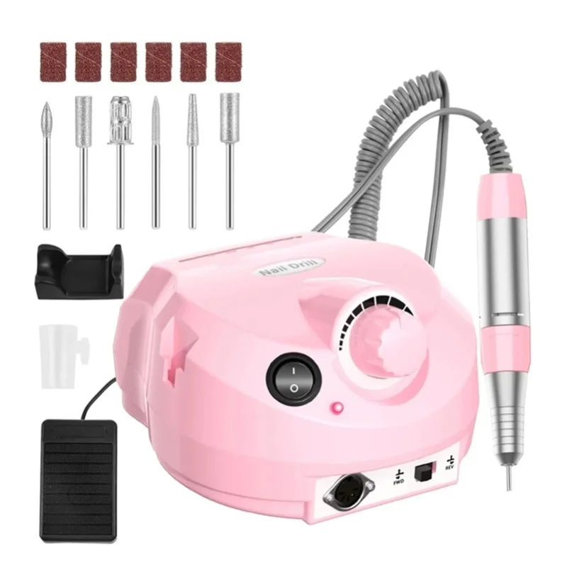 30000RPM Elektrische Nagelbohrmaschine Professionelles Maniküre-Gerät Nagelschleifer-Set Nagelbohrer Tragbares Nagelstudio-Poliergerät