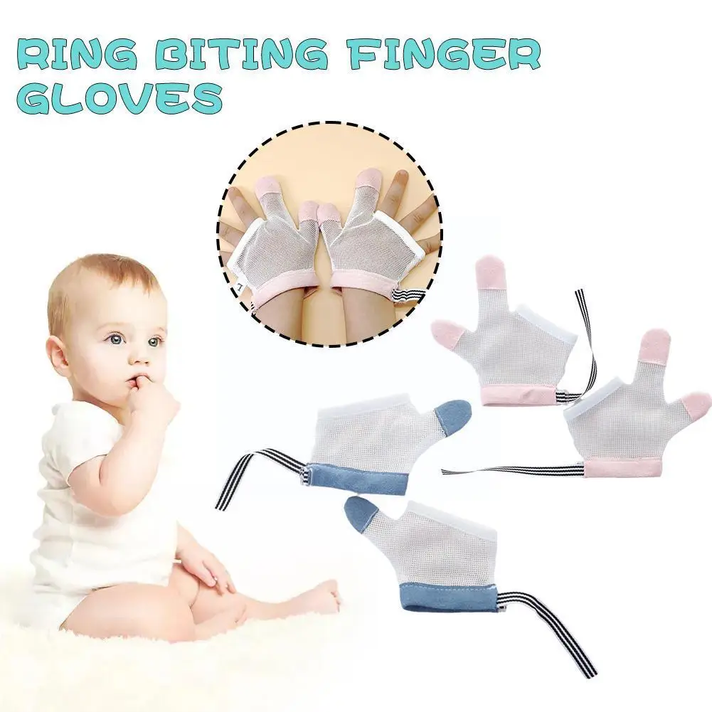 Sucking Thumb Stop Baby Finger Gloves Baby Prevent Gloves Biting Mitten Infant Bite Thumbsucking Anti Nail Finger Scratch G R1N8