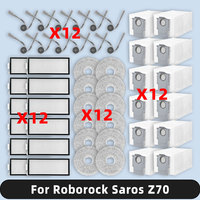 Compatible For ( Roborock Saros Z70 ) Replacement Parts Accessories Side Brush Hepa Filter Mop Cloth Dust Bag