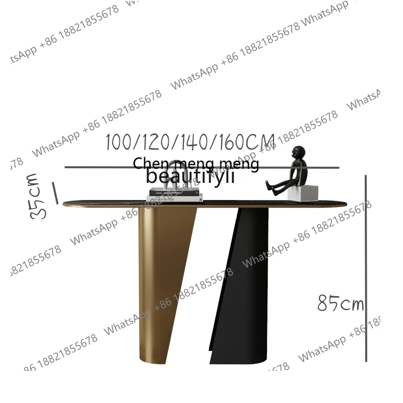 X  Console Tables Minimalist Italian Light Luxury a Long Narrow   Home Side View Hotel Lobby Extremely Narrow Entrance Cabinet