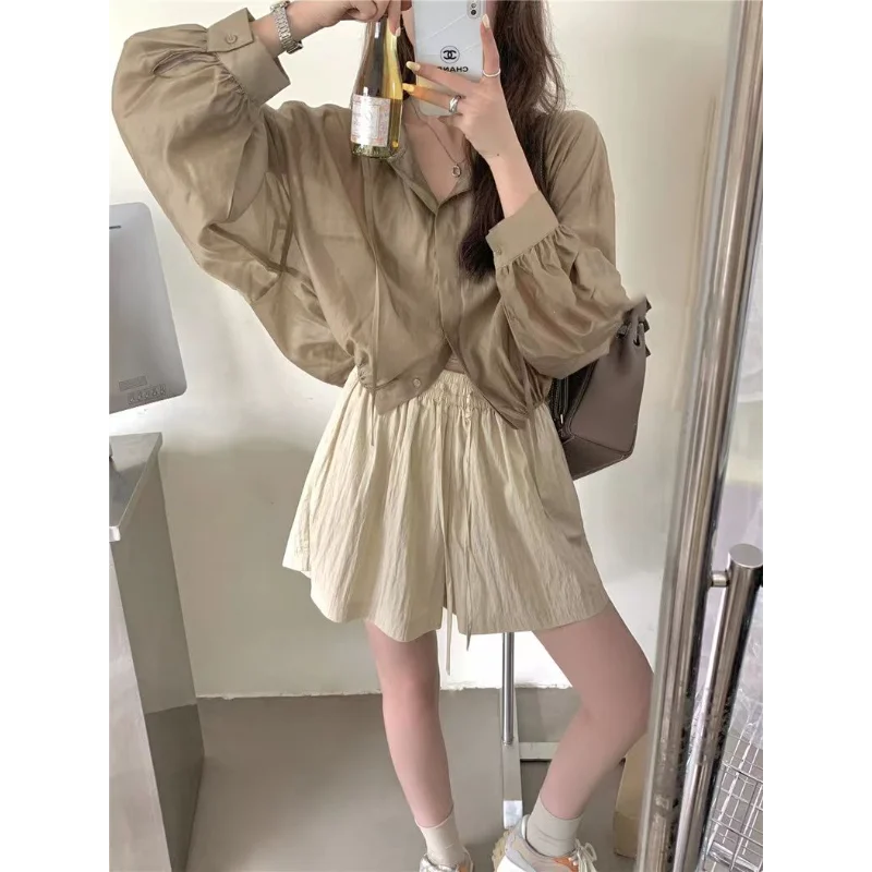 Zomer Damesshorts Sport Vrije tijd Los slank Nieuwe stijl Culottes Zomer Dun Hoge taille Wijde pijpen