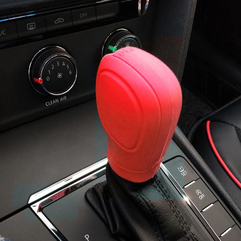 Car Silicone Automatic Gear Shift Knob Cover Antislip Shifter Knob Univeral Fit Shifter Handle Non-combustible Material