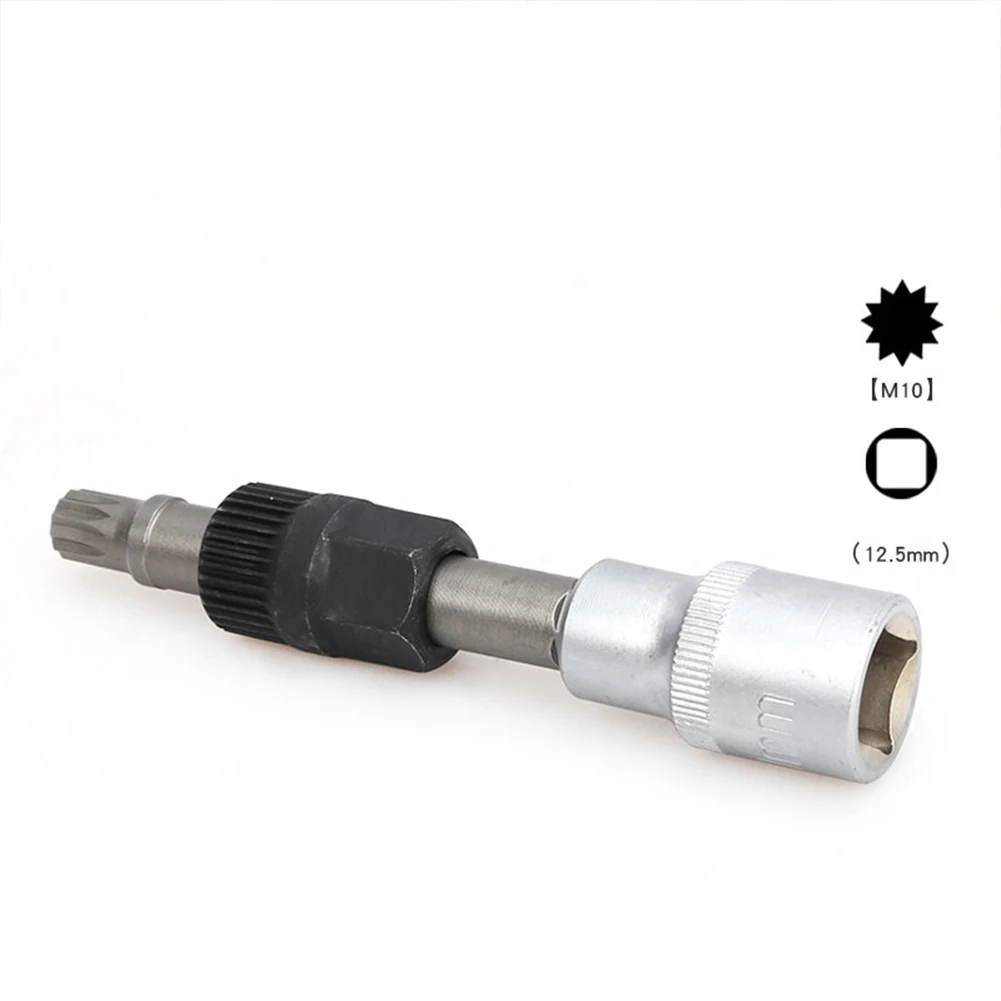 Alternator Clutch Pulley Removal Tool Featuring 33T Alternator Pulley Socket Bit Compatible with M10/T50 Torx Socket view 6
