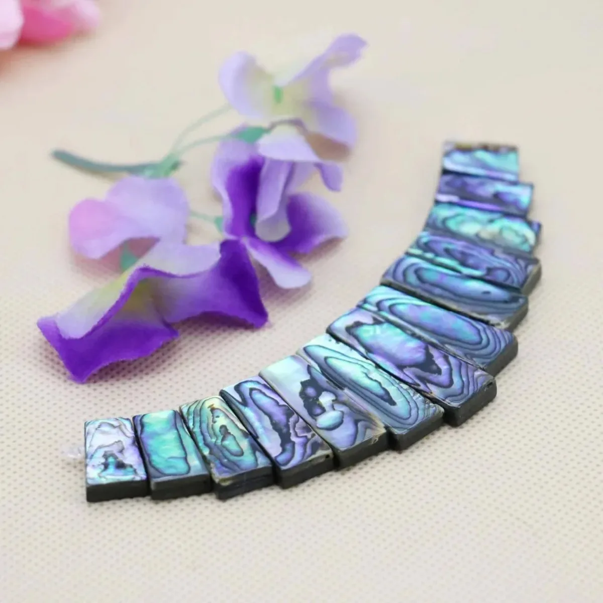 13parts Ladder Short Necklace Natural Abalone Seashells Sea Shells Beads Pendent Diy Design Making Jewelry Women Girls Gifts