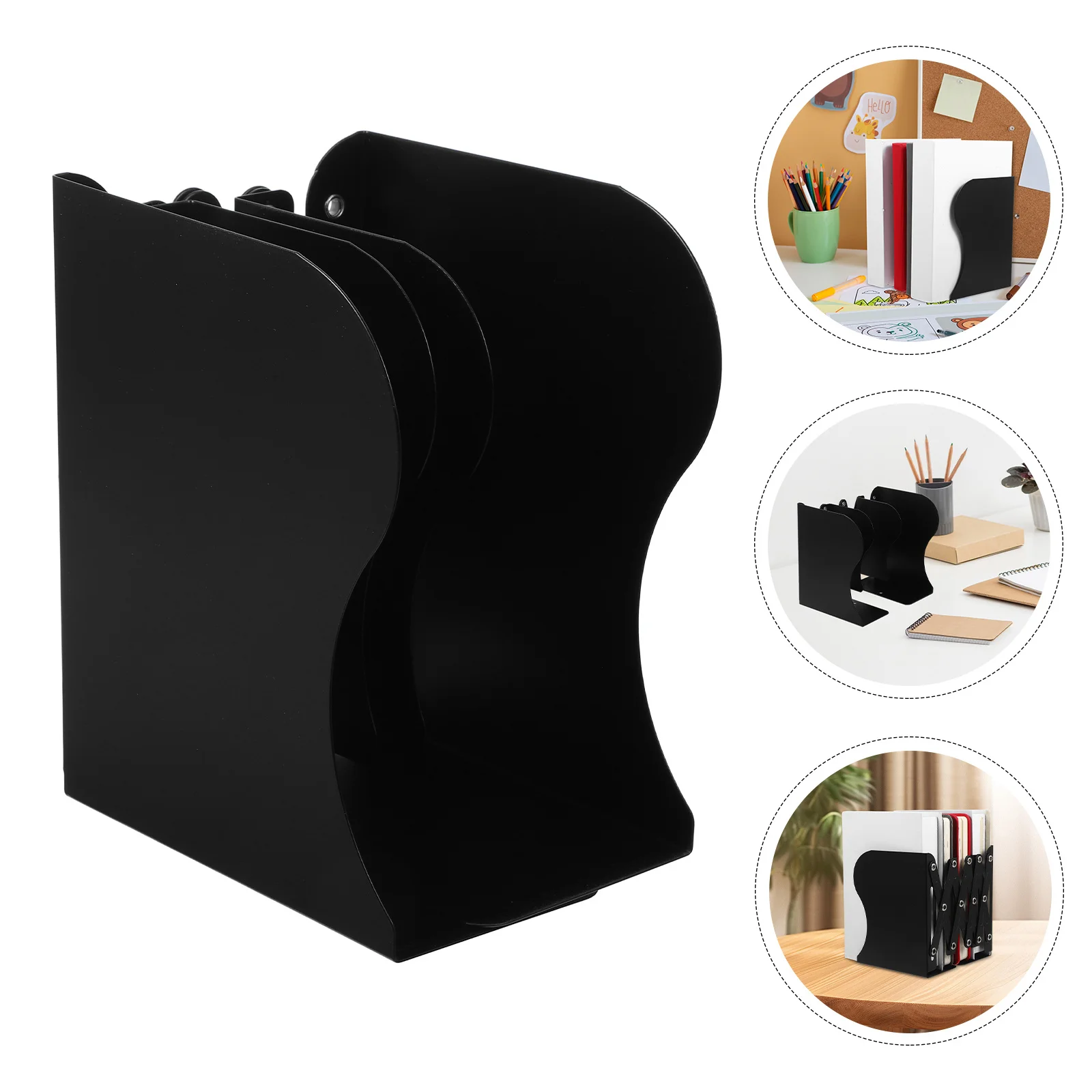 

Bookend Home Metal Adjustable Expandable Desktop Bookshelf Organizer For Heavy Books Desk Storage Shelf Support