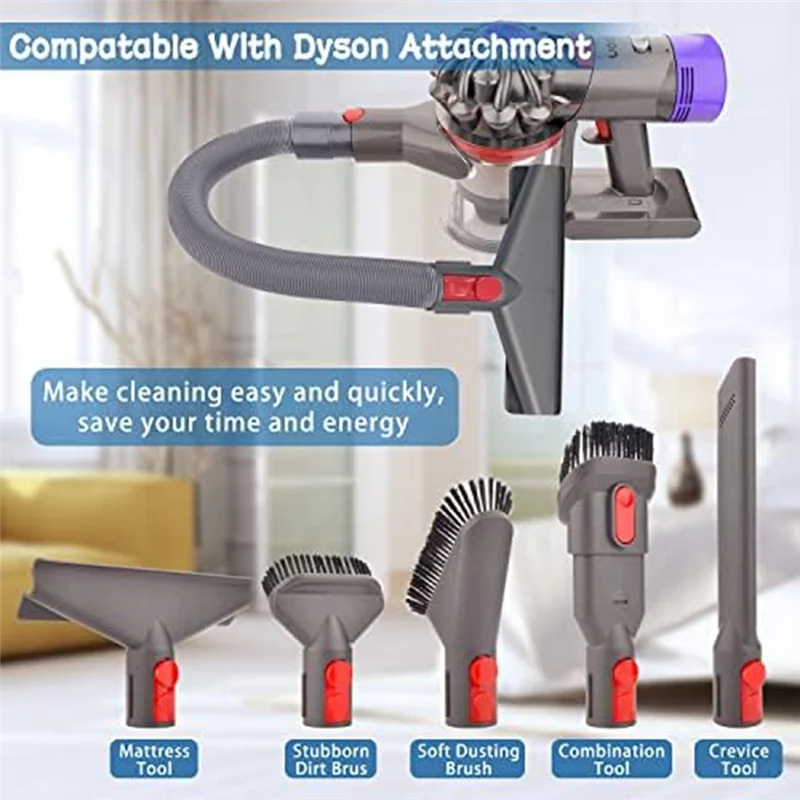 Ekstensi Top-rHose + Nosel Celah Fleksibel + Aksesori Adaptor untuk Penyedot Debu Dyson V7 V8 V10 V11 V15