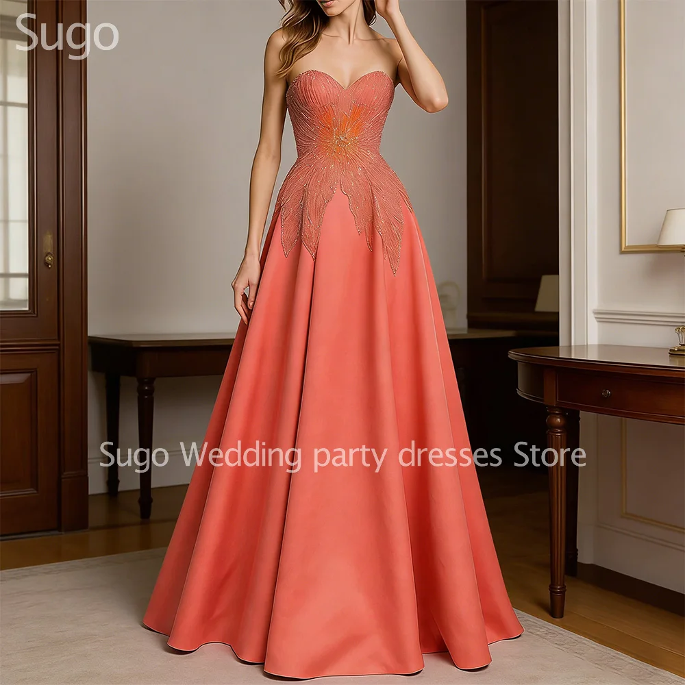 

Изысканные вечерние платья с длинными бусинами на заказ для особых случаев, длинные в пол, А-силуэт, женские платья для гала-вечеров и выпускных балов 2026