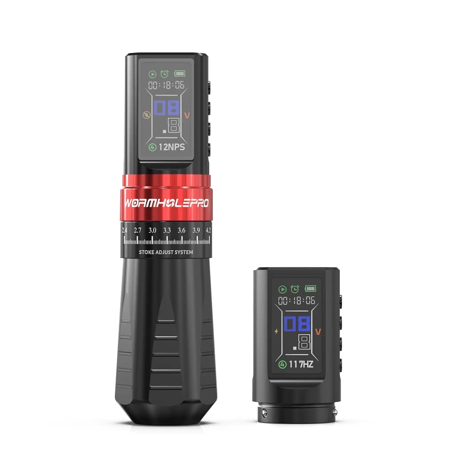 

Wireless Tattoo Machine 7 Strokes Coreless Motor Smart Display 1800mAh Battery