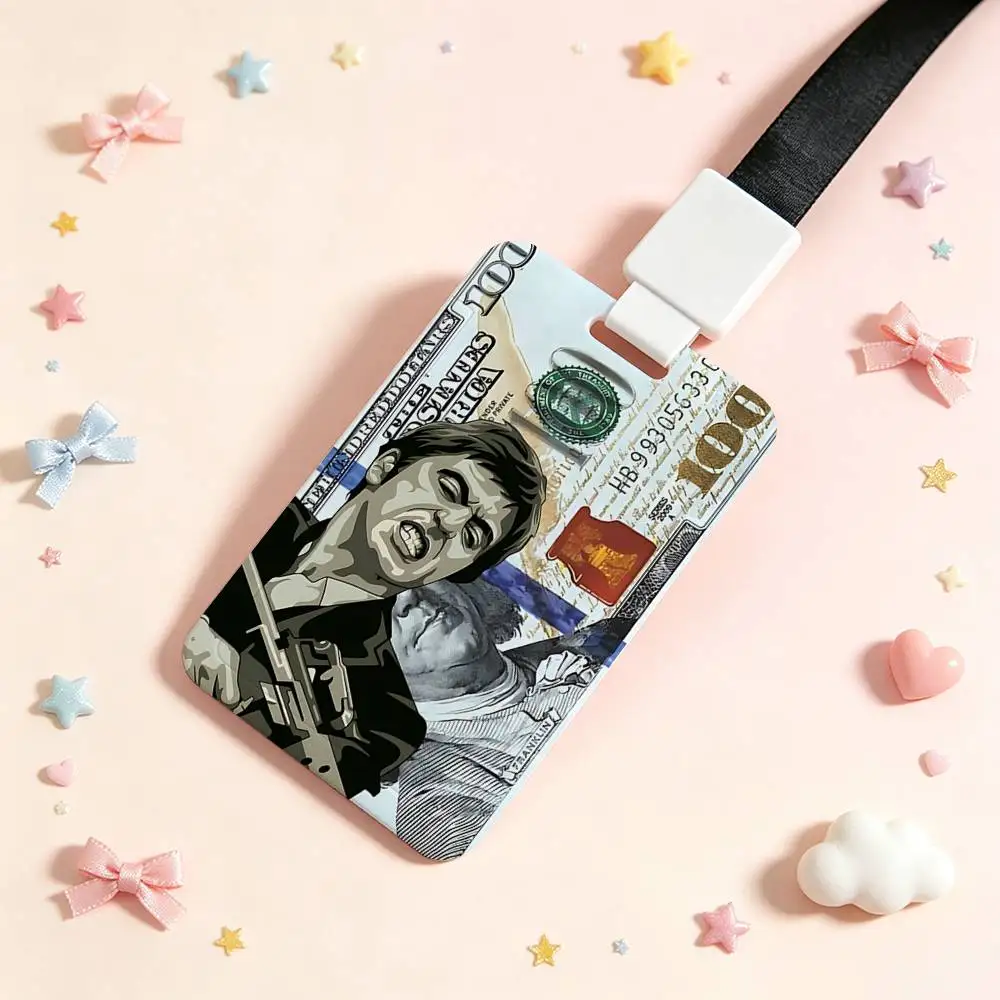 Film S-Scarface NFC Contactless Sliding Card Sleeve For Student Cards, Bus Cards, ID Cards, And Work Permits